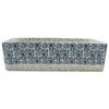 vidaXL Countertop Basin Grey and Blue Rectangular 18.1x14.0x5.1" Ceramic