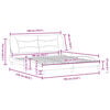 vidaXL Bed Frame without Mattress "Hvar" Gray 70.9"x78.7" Faux Leather