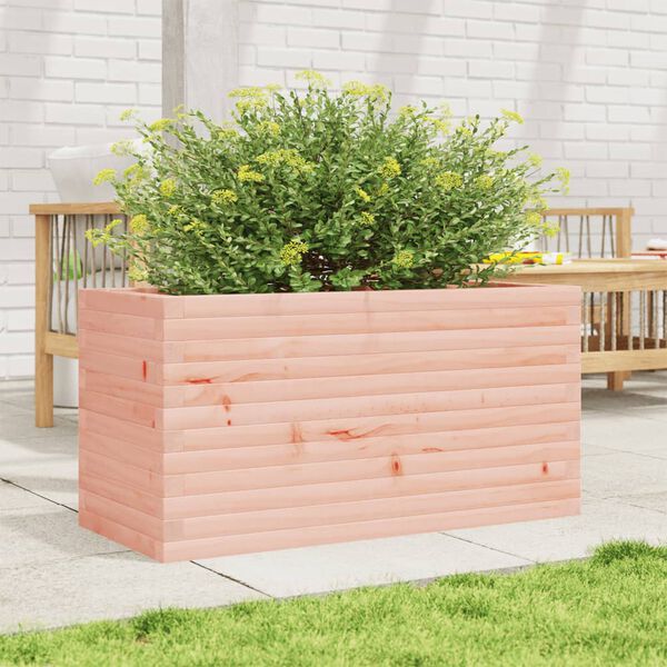 vidaXL Garden Planter Natural Wood Solid Douglas Wood Medium Durable