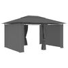 vidaXL Garden Marquee with Curtains 157.4"x118.1" Anthracite