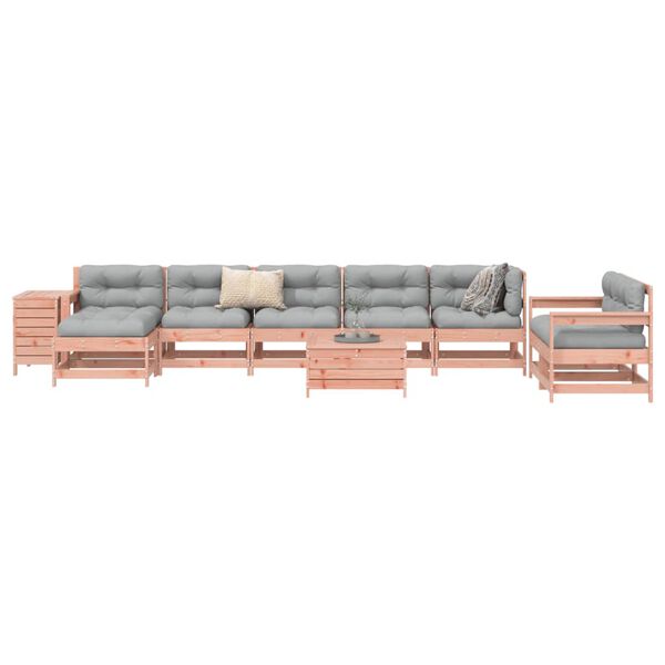 vidaXL Garden Sofa Set Reddish-Brown Solid Douglas Fir Wood Medium