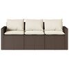 vidaXL Garden Sofa Brown, Cream White