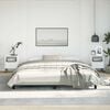 vidaXL Bed Frame Light Grey Velvet, Plywood, Engineered Wood King Sturdy