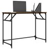 vidaXL Desk Smoked oak Engineered wood 39.4x17.7x29.9 in Durable Desk