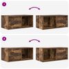 vidaXL TV Cabinet Smoked Oak Engineered Wood Small TV Cabinet