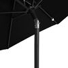 vidaXL Garden Parasol Black Polyester, Steel Large Tiltable