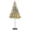 vidaXL Artificial Christmas Tree White Polyethylene, Metal 71 in tall