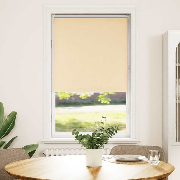 vidaXL Roller Blind Beige 100% Polyester, Aluminum 29.5 x 51.2 in