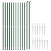 vidaXL Wire Mesh Fence with Spike Anchors Green 4.6x82.0'