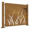 vidaXL Garden Gate 39.4x29.5" Corten Steel Grass Design