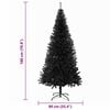 vidaXL Christmas Tree with 300 LEDs with Stand Black 70.9" PVC