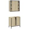 vidaXL 2 Piece Bathroom Furniture Set Sonoma Oak Engineered Wood