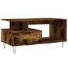 vidaXL Coffee Table Smoked Oak Engineered wood, Metal