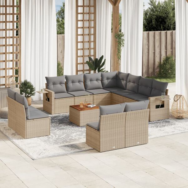 vidaXL Garden Sofa Set Beige