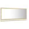 vidaXL Mirror White and Sonoma Oak Engineered Wood 35.4 x 4.1 x 14.6 in