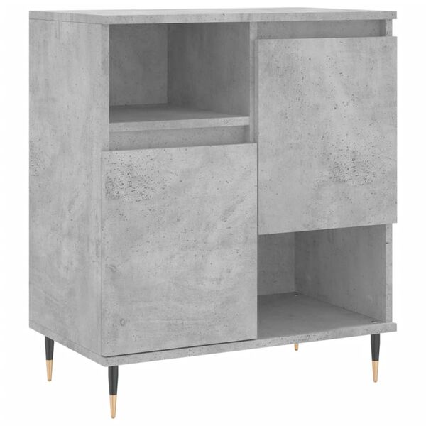 vidaXL Sideboard Concrete Grey Engineered wood, Iron 23.6 x 13.8 x 27.6 in