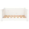 vidaXL Dog Bed White Solid pine wood Small/Medium Dog Bed Rectangular