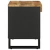 vidaXL TV Cabinet Natural wood and black Solid mango wood, Iron Medium