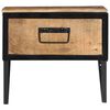 vidaXL Bedside Cabinet Brown Solid mango wood, iron Medium