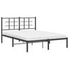 vidaXL Bed Frame Black Powder-coated steel Full Bed Frame Rectangular
