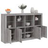 vidaXL Sideboard Set of 3 Grey sonoma Engineered wood, glass