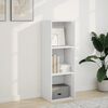 vidaXL Bookcase White Engineered wood 15.7 x 11.8 x 44.9 in Bookcase
