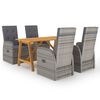 vidaXL Dining Set Grey, Dark Grey