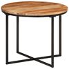 vidaXL Coffee Table 21.7"x21.7"x17.7" Solid Wood Acacia and Iron