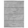 vidaXL Sideboard Concrete Grey Engineered Wood Medium Sideboard