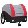 vidaXL Bike Trailer Black and Red 66.1 lb Iron