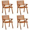 vidaXL 5 Piece Garden Dining Set 59.1" x 35.4" Solid Acacia Wood