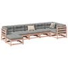 vidaXL Garden Sofa Set Reddish-brown and grey