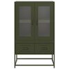 vidaXL Highboard Olive Green Cold-rolled Steel Tall Highboard