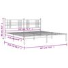 vidaXL Bed Frame Black Powder-coated steel 72 x 84 in Bed Frame