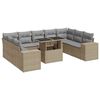 vidaXL Garden Sofa Set Beige and Light Grey