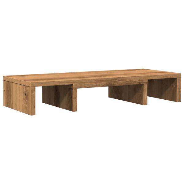 vidaXL Monitor Stand Adjustable Artisian Oak 23.6x9.4x4.1" Engineered Wood
