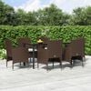 vidaXL Garden Dining Set Brown and black