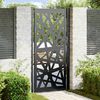 vidaXL Garden Gate Black 39.4x78.7" Steel Light Design