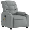 vidaXL Electric Massage Recliner Chair Light grey Polyester, Metal, Plywood