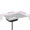 vidaXL Kitchen Sink with Drainer Set Silver 31.5"x23.6"x6.1" Stainless Steel