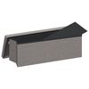 vidaXL Storage Bench Light Grey Faux linen (100% polyester), engineered wood