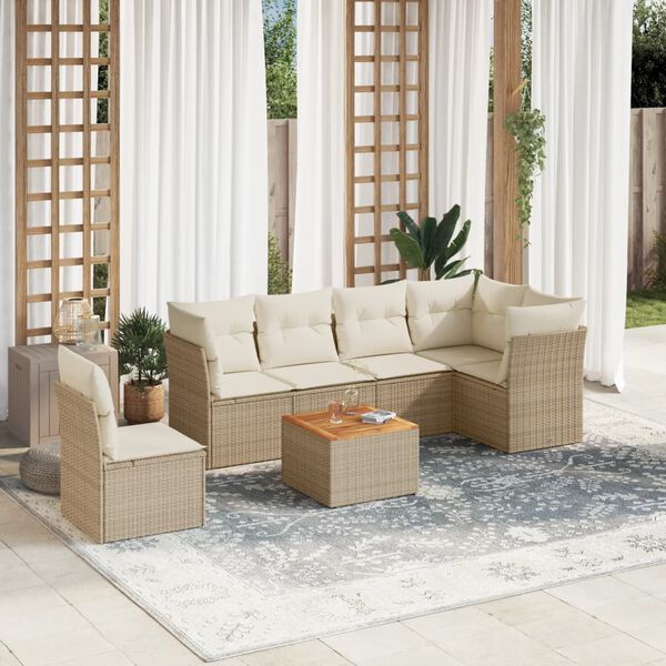 vidaXL Garden Sofa Set Beige