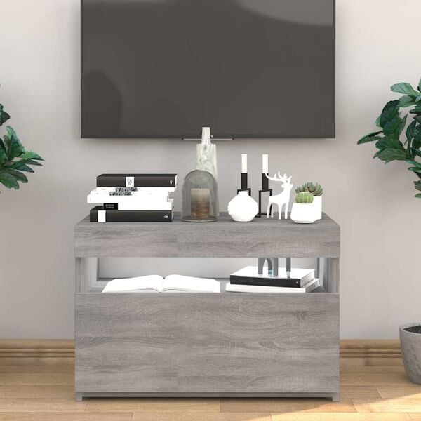 vidaXL TV Cabinet Grey Sonoma Engineered wood