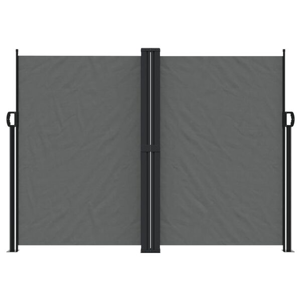 vidaXL Retractable Side Awning Anthracite 100% polyester with PU coating
