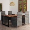 vidaXL 5 Piece Patio Dining Set Gray
