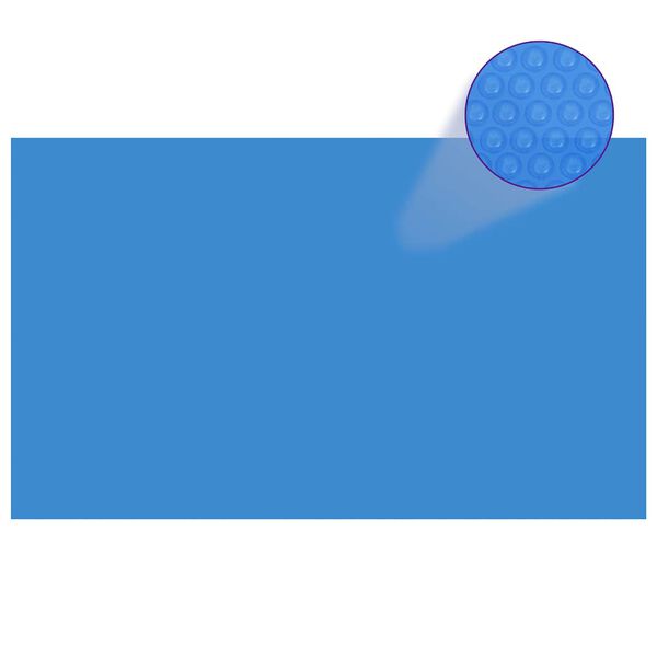 vidaXL Pool Cover Blue Thick PE film with air chambers 197 x 118.1 in