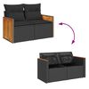 vidaXL Garden Sofa Set 9 pcs Black poly rattan