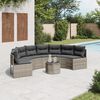 vidaXL Garden Sofa Grey Poly Rattan Check dimensions Tough Garden Sofa