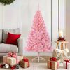 vidaXL Artificial Pre-lit Christmas Tree Pink 59.06 in PVC