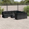 vidaXL Garden Sofa Set Black